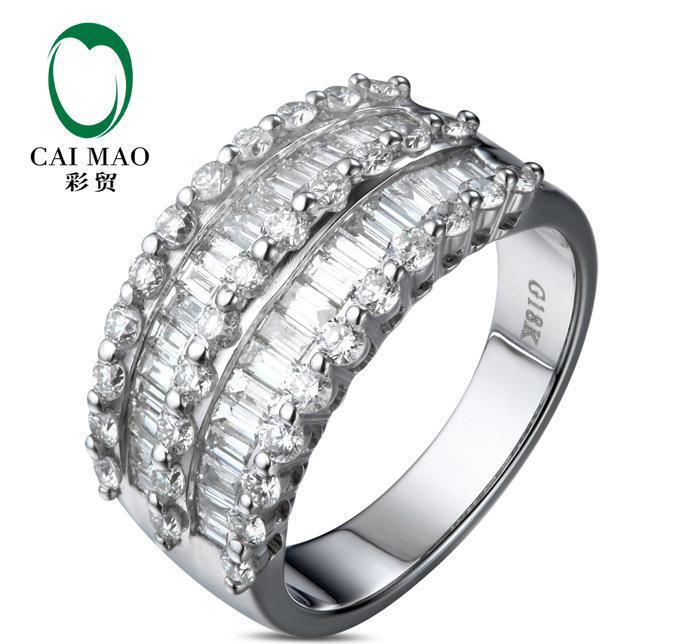 彩貿 工廠價 豪華排鉆 NGTC 18K白金鉆石戒指 133