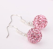 外貿(mào)出品歐美熱銷tresor paris 香巴拉飾品滿鉆白色水晶耳飾e025價格 廠家 圖片